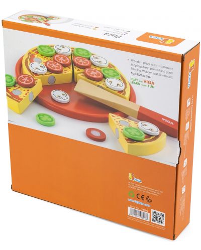 Дървен игрален комплект Viga - Пица - 6