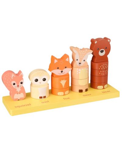 Дървена играчка за сортиране Orange Tree Toys - Горски животни - 1