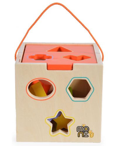 Дървен сортер куб Moni Toys - 2