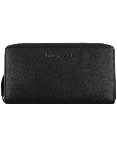 Дамски кожен портфейл Bugatti Bella - Long, RFID защита, черен - 1