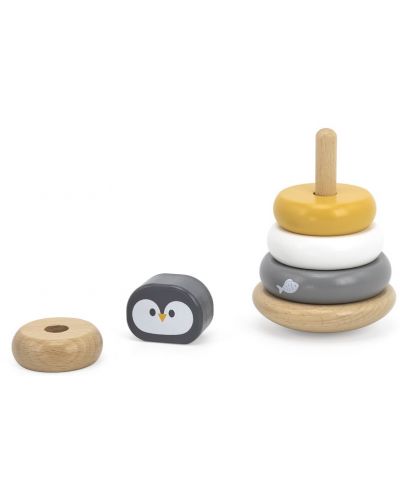 Дървена играчка за нанизване Viga Polar B - Пингвинче (Ханойска кула) - 2