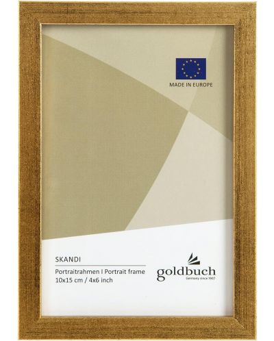 Дървена рамка за снимки Goldbuch - Златиста, 10 x 15 cm - 1