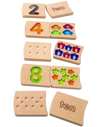 Дървена играчка PlanToys - Домино цифри - 2