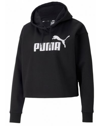 Дамски суитшърт Puma - ESS Cropped Logo , черен - 1