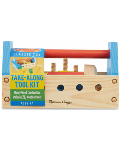 Дървена играчка Melissa & Doug - Кутия с инструменти - 2