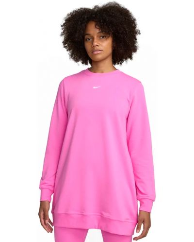 Дамска блуза Nike - Dri-Fit One Crew-Neck French Terry Tunic,  розова - 1