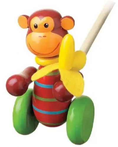 Дървена буталка Orange Tree Toys - Animals Collection, Маймунка - 1