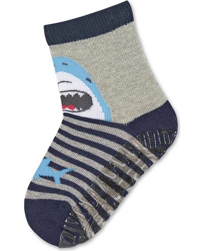 Детски чорапи със силиконова подметка  Sterntaler - С акула, 17/18, 6-12 месеца - 1