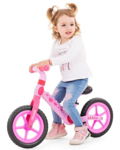Детско колело за баланс Chipolino - Дино, розово - 5