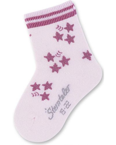 Детски чорапи Sterntaler - На звездички, 15/16 размер, 4-6 месеца, розови - 1