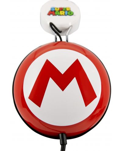 Детски слушалки OTL Technologies - Super Mario Icon, червени - 3