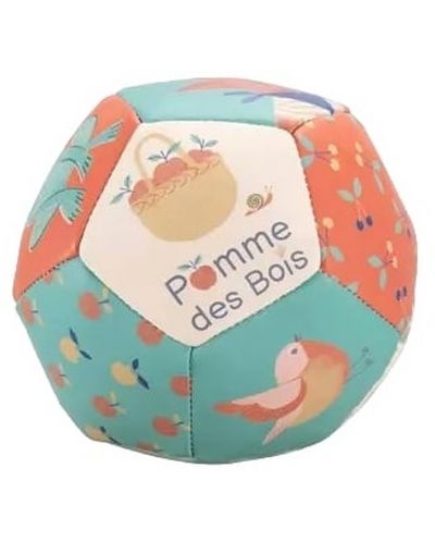 Детска играчка Moulin Roty Pomme Des Bois - Мека топка, 10 cm - 1