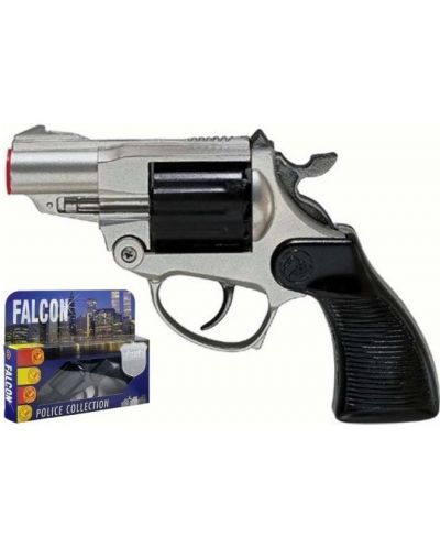 Детски револвер Villa Giocattoli Falcon Silver - С капси, 12 изстрела - 1