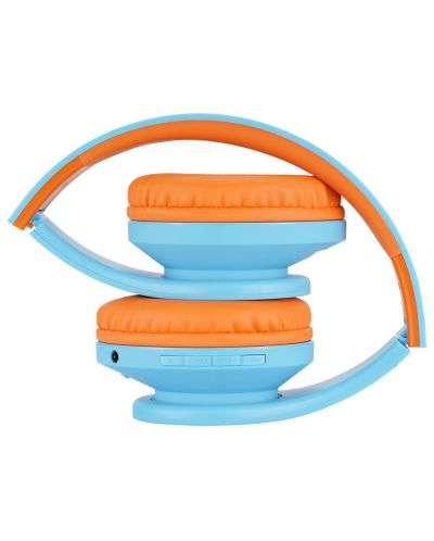 Детски слушалки PowerLocus - P2, безжични, сини/оранжеви - 3