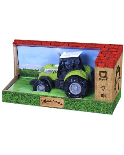 Детска играчка Rappa - Трактор "Моята малка ферма", със звук и светлини, 10 cm - 1