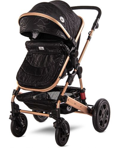Детска комбинирана количка 3в1 Lorelli - Lora Set, Luxе Black - 4