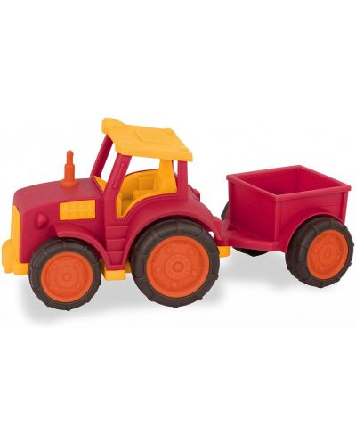 Детска играчка Battat - Трактор с ремарке, червен - 1