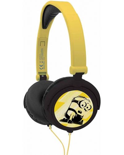 Детски слушалки Lexibook - The Minions HP010DES, черни/жълти - 1