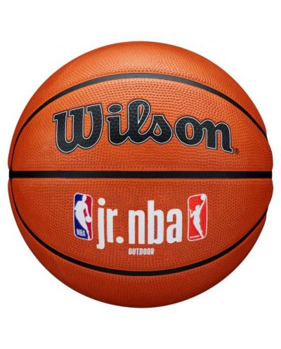 Детска баскетболна топка Wilson - Jr NBA, размер 7, кафява - 1