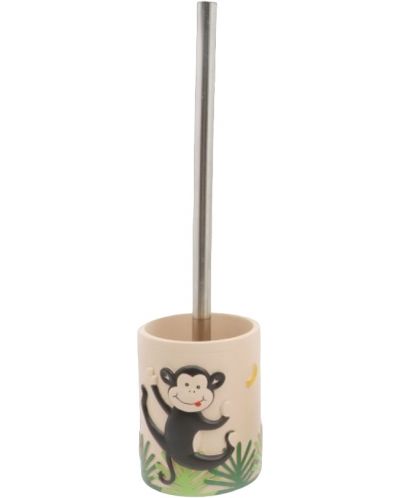 Детска четка за тоалетна Inter Ceramic - Monkey, 9.8 x 38.5 cm - 1