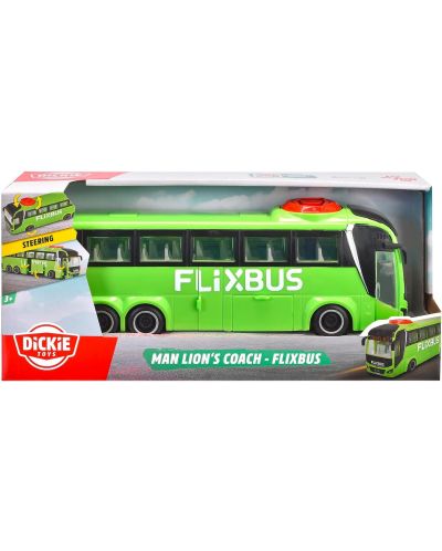 Детска играчка Dickie Toys - Туристически автобус MAN Lion's Coach Flixbus - 1