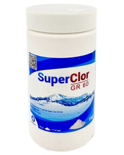 Дезинфектант за басейни Aquatics - SuperClor GR 60, 1 kg - 1