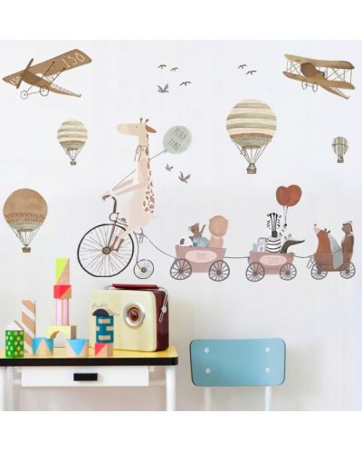 Детски стикери за стена за детска стая Sipo - Жираф и приятели - 2