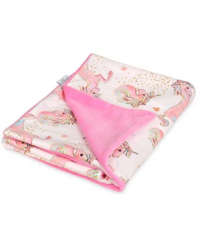 Детско одеяло Baby Matex - Vello, 75 x 100 cm, розово - 1