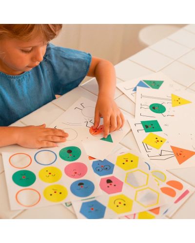 Детска игра със стикери Apli Kids - Емоциите с геометрични форми - 4