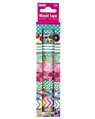 Декоративно тиксо Sense - Washi Tape, 10 броя, асортимент - 2