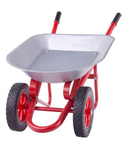 Детска играчка Bigjigs - Ръчна количка, червена - 1