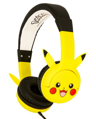 Детски слушалки OTL Technologies - Pikacku rubber ears, жълти - 1