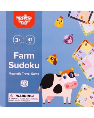 Детска игра Tooky toy - Судоку, ферма - 1