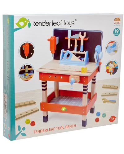 Детска дървена работилница Tender Leaf Toys - С инструменти, 19 части - 6