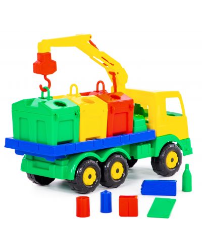 Детска играчка Polesie Toys - Камион за боклук с аксесоари - 3