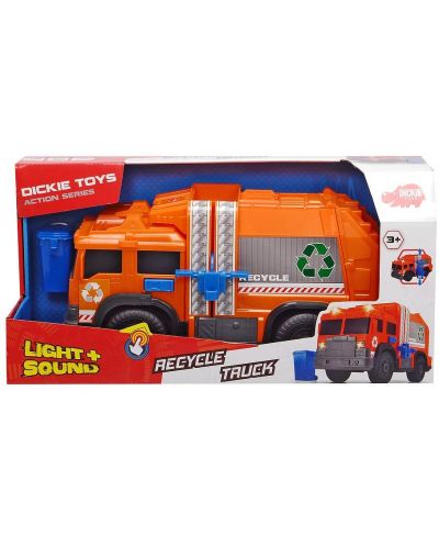 Детска играчка Dickie Toys - Камион за отпадъци, със звуци - 1