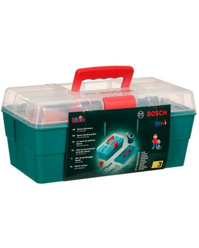Детски комплект Klein - Градински инструменти Bosch в кутия, зелен - 2