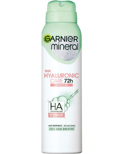 Garnier Mineral Спрей дезодорант Hyaluronic Care, 150 ml - 1