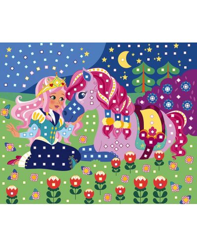 Детска мозайка Janod - Понита и еднорози - 6