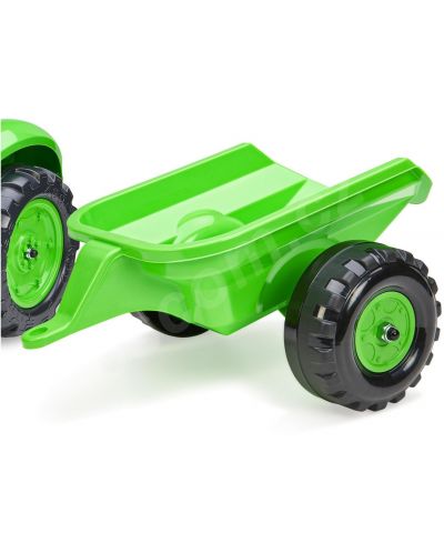 Детски трактор Falk - С ремарке и педали, зелен - 3