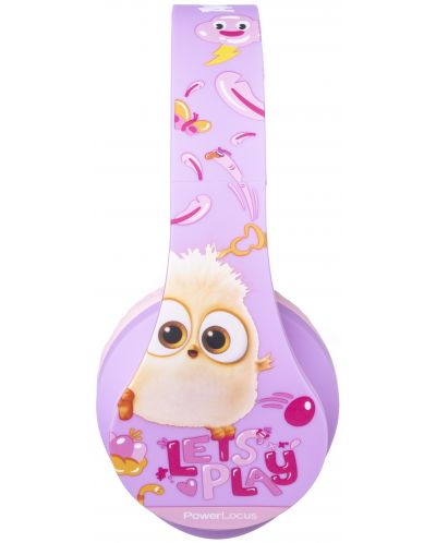 Детски слушалки PowerLocus - P2 Kids Angry Birds, безжични, розови/лилави - 4