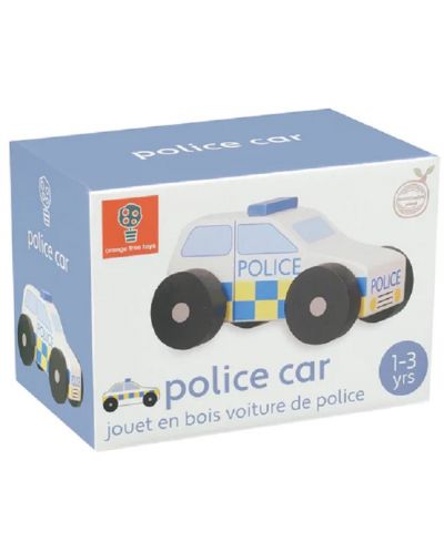 Детска играчка Orange Tree Toys - Дървена полицейска кола - 1