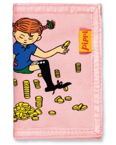 Детски портфейл Pippi - Пипи Дългото чорапче, розов - 1