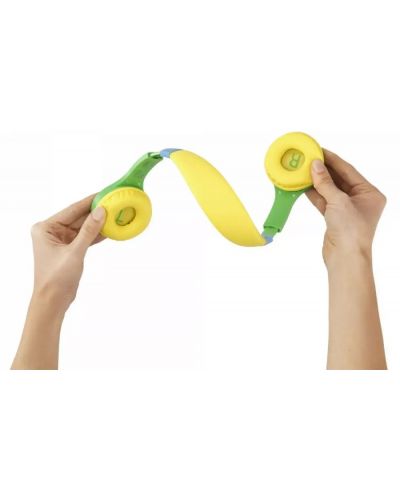 Детски слушалки с микрофон Hama - Kids Guard, зелени/жълти - 2
