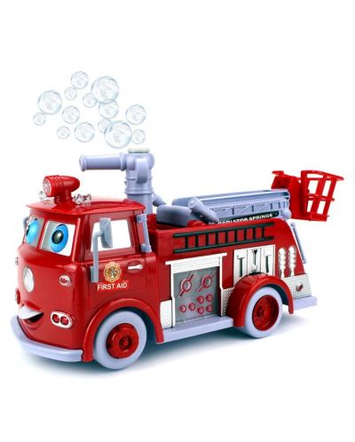Детска играчка Raya Toys - Пожарна кола със сапунени балони - 3