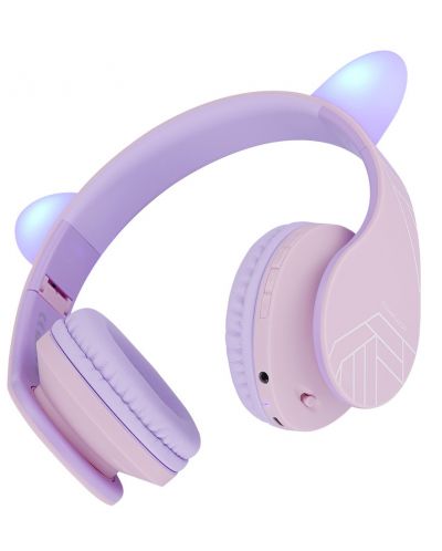 Детски слушалки PowerLocus - P2, Ears, безжични, розови/лилави - 2