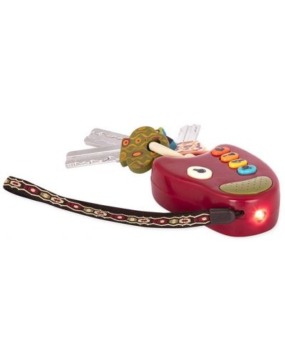 Детска играчка Battat - Ключове със звук и светлина, червени - 2