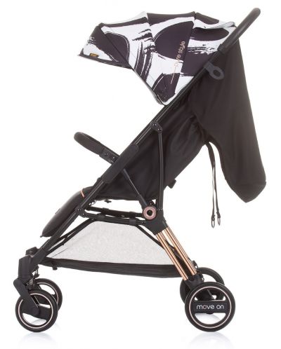 Детска лятна количка Chipolino - Move on, черно-бяла - 2