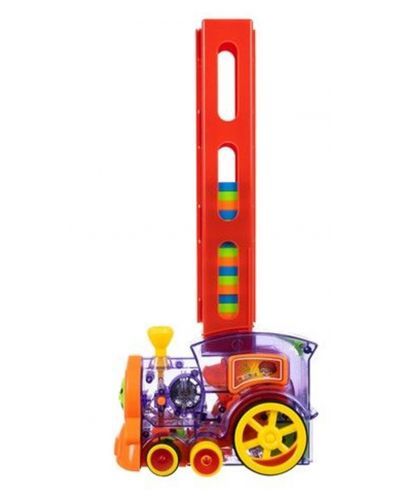 Детска играчка Kruzzel - Влакче с домино блокчета - 8