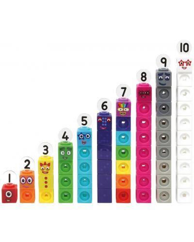 Детски математически комплект Learning Resources - Кубчета за сглобяване, от 1 до 10 - 5